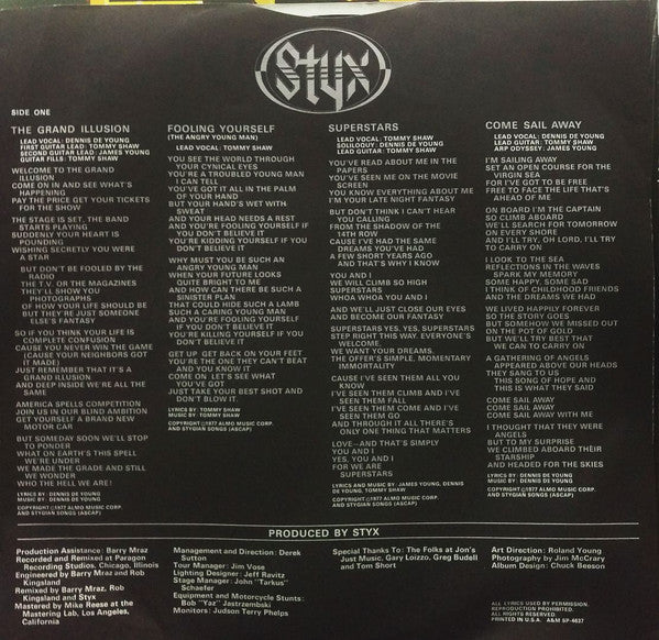 Styx : The Grand Illusion (LP, Album, Pit)