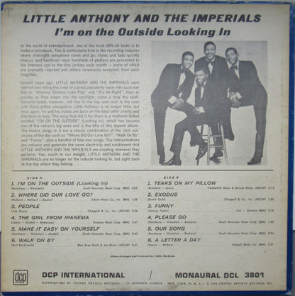 Little Anthony And The Imperials* : I'm On The Outside (Looking In) (LP, Album, Mono, Pit)