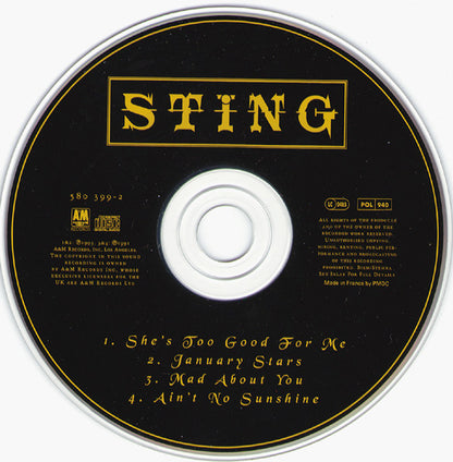 Sting : She's Too Good For Me (CD, Maxi)