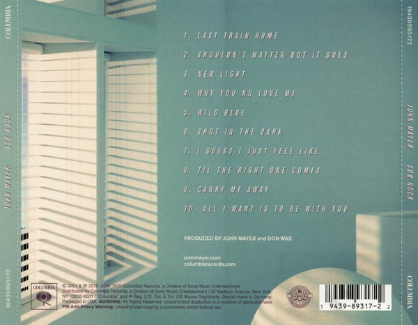 John Mayer : Sob Rock (CD, Album)