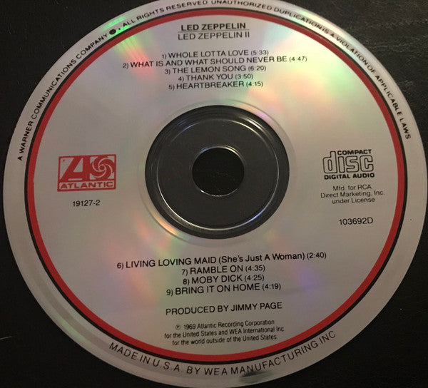Led Zeppelin : Led Zeppelin II (CD, Album, Club, RE, SRC)