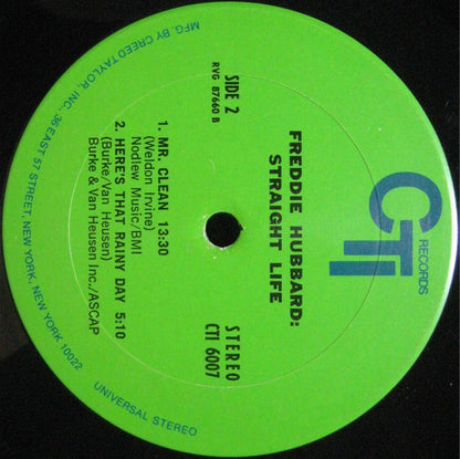 Freddie Hubbard : Straight Life (LP, Album, Gre)