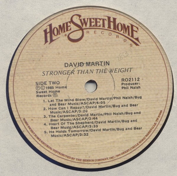 David C. Martin : Stronger Than The Weight (LP, Album)
