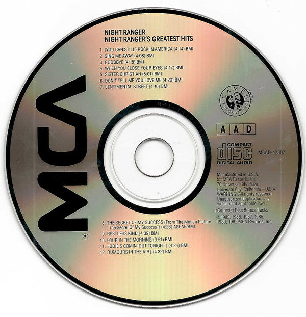 Night Ranger : Greatest Hits (CD, Comp)