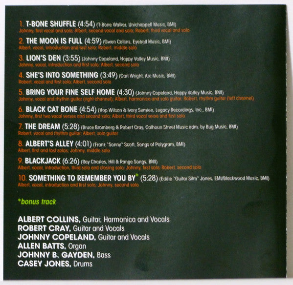 Albert Collins / Robert Cray / Johnny Copeland : Showdown! (CD, Album, RM)