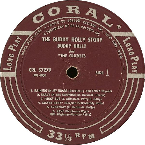 Buddy Holly And The Crickets (2) : The Buddy Holly Story (LP, Album, Comp, Mono)