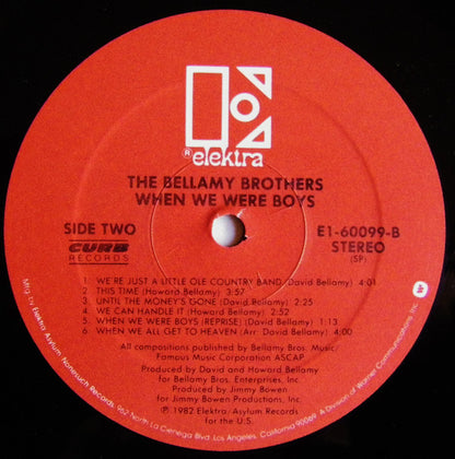 The Bellamy Brothers* : When We Were Boys (LP, Album, SP )