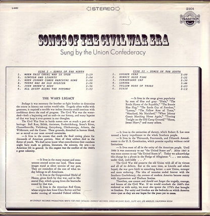 The Union Confederacy : Songs Of The Civil War Era (LP, Album)