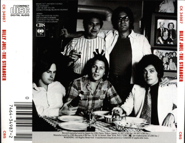 Billy Joel : The Stranger (CD, Album, RE, Son)