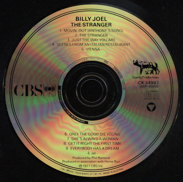 Billy Joel : The Stranger (CD, Album, RE, Son)