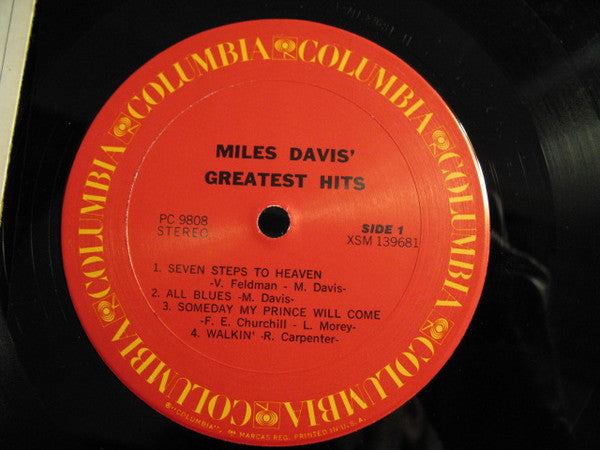 Miles Davis : Miles Davis' Greatest Hits (LP, Comp, RE, Ter)