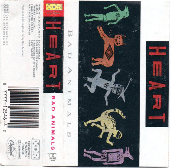 Heart : Bad Animals (Cass, Album, Yel)