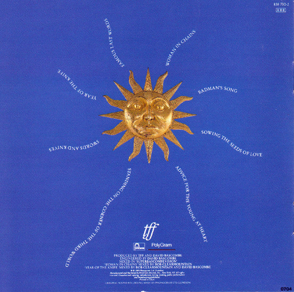 Tears For Fears : The Seeds Of Love (CD, Album, Club, BMG)