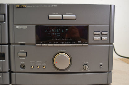 Denon D-1250 Mini Shelf Stereo System * 50W RMS * Remote * Manual