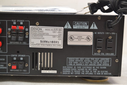 Denon AVR-900 Stereo Receiver * Remote * Fully Serviced * 60W RMS * Manual