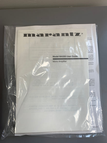 Marantz MA500U Mono Power Amp *Box *Manual *100W RMS