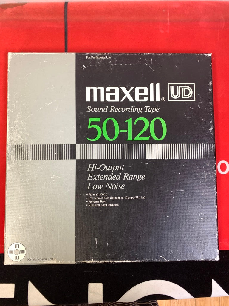 Maxell UD 50-120 Sound Recording Tape 10.5 Metal Reel * Box * Used