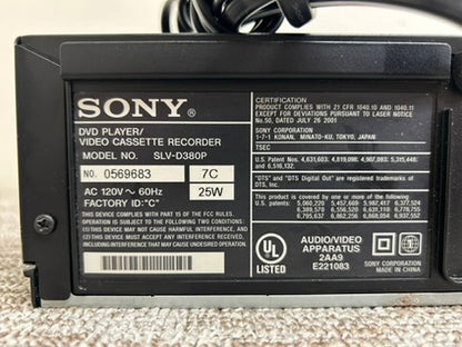 Sony SLV-D380P Combination DVD/CD player + HiFi VCR * Fully Serviced * Remote