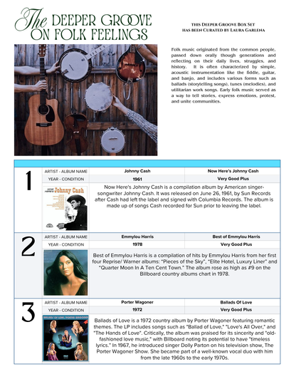 The Deeper Groove Curated Vinyl Box Set : Folk Feelings