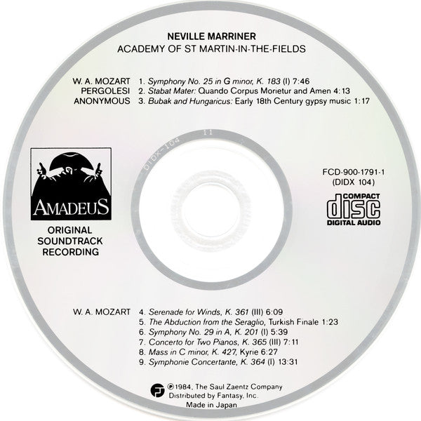 Sir Neville Marriner, The Academy Of St. Martin-in-the-Fields : Amadeus (2xCD, Album, CSR)