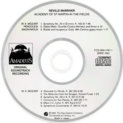 Sir Neville Marriner, The Academy Of St. Martin-in-the-Fields : Amadeus (2xCD, Album, CSR)