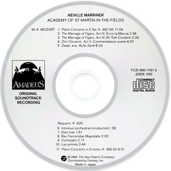 Sir Neville Marriner, The Academy Of St. Martin-in-the-Fields : Amadeus (2xCD, Album, CSR)