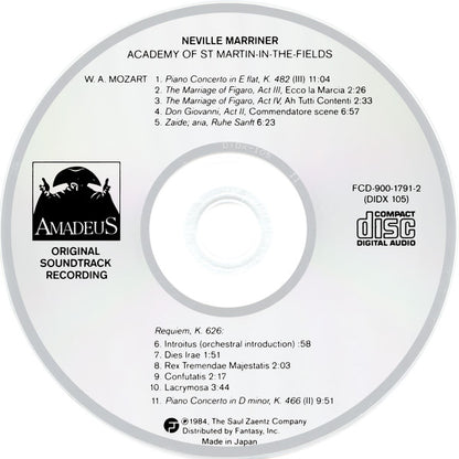 Sir Neville Marriner, The Academy Of St. Martin-in-the-Fields : Amadeus (2xCD, Album, CSR)