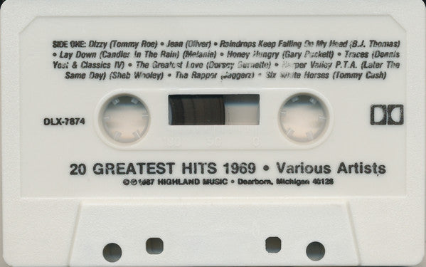 Various : 20 Greatest Hits - 1969 (Cass, Comp)