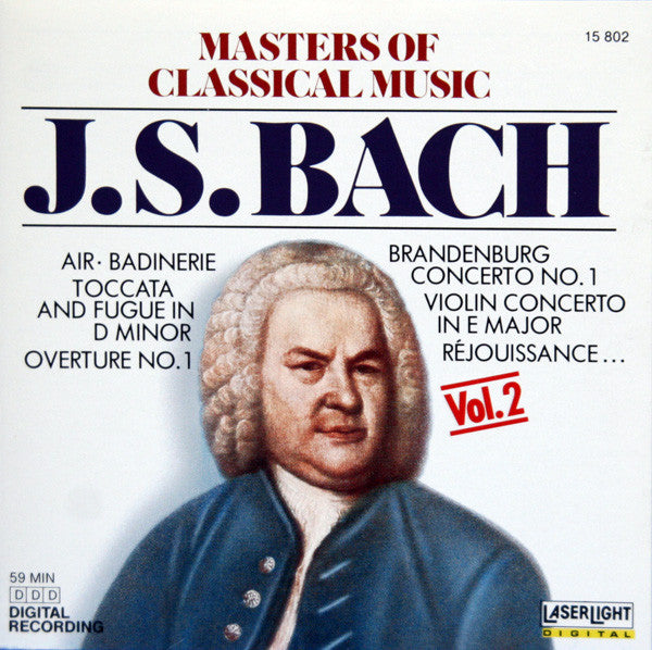 Johann Sebastian Bach : Masters Of Classical Music, Vol.2 (CD, Comp, JVC)