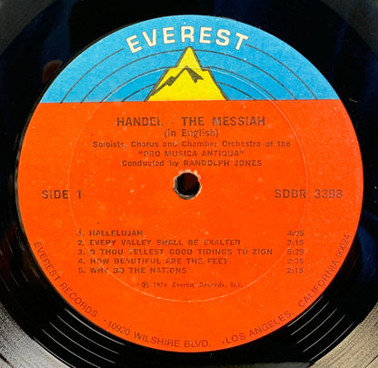 Händel*, Randolph Jones, Soloist, Chorus and Chamber Orchestra of the  "Pro Musica Antiqua"* : The Messiah (In English) (LP)