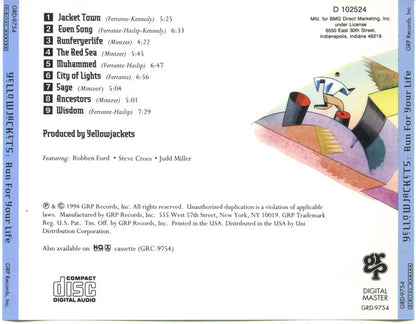 Yellowjackets : Run For Your Life (CD, Album, Club)