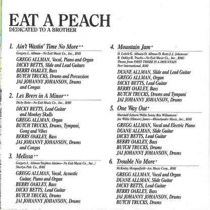 The Allman Brothers Band : Eat A Peach (CD, Album, RE, RM)