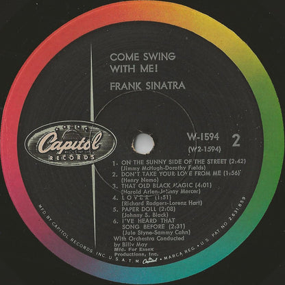 Frank Sinatra : Come Swing With Me! (LP, Album, Mono, Scr)