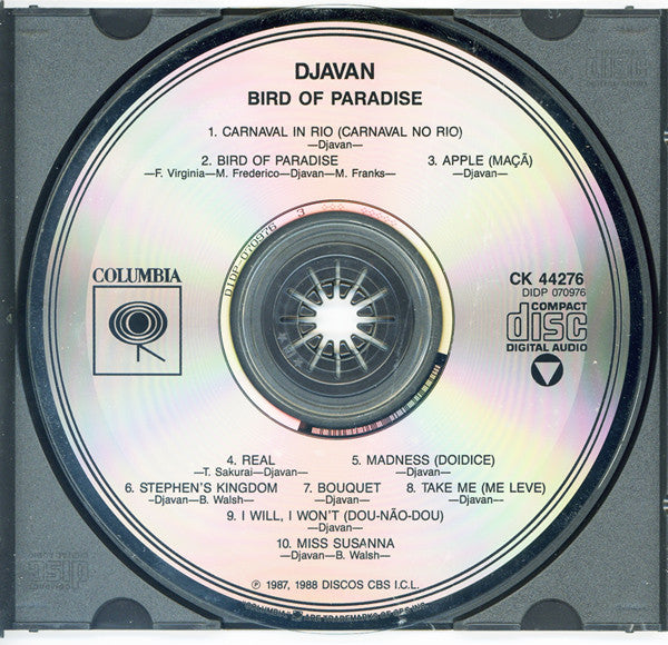 Djavan : Bird Of Paradise (CD, Album)