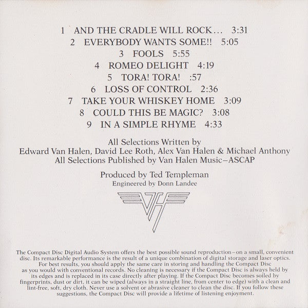 Van Halen : Women And Children First (CD, Album, RE)