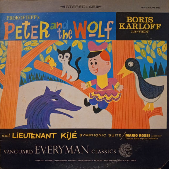 Prokofiev*, Boris Karloff, Mario Rossi (2) : Peter And The Wolf / Lieutenant Kijé (LP, Album, RE)