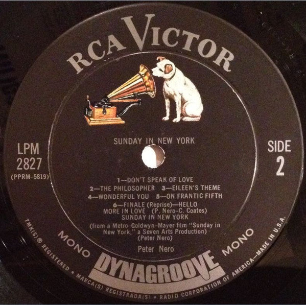 Peter Nero : Sunday In New York (LP, Album, Mono, Ind)