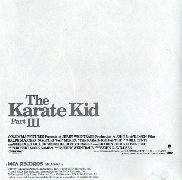 Various : The Karate Kid Part III (Original Motion Picture Soundtrack Album) (CD, Album, Comp)