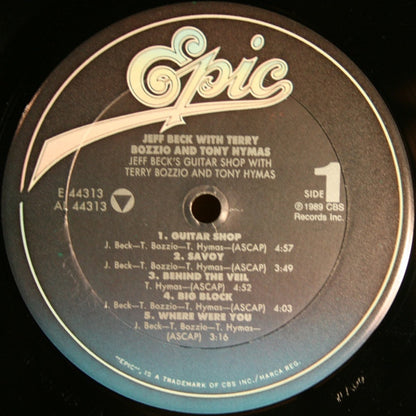 Jeff Beck With Terry Bozzio And Tony Hymas : Jeff Beck's Guitar Shop (LP, Album)