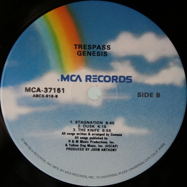 Genesis : Trespass (LP, Album, RE, Glo)