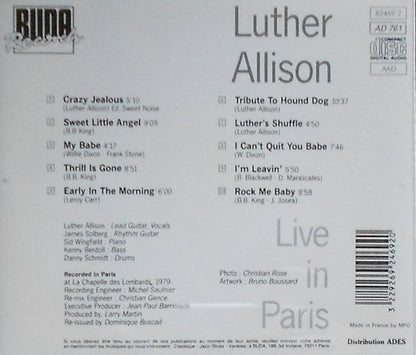 Luther Allison : Live In Paris (CD, Album)