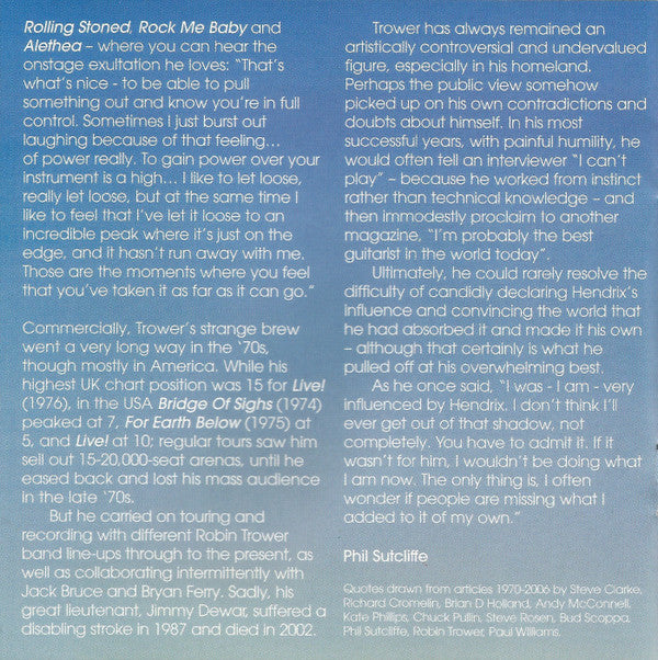 Robin Trower : Day Of The Eagle (The Best Of Robin Trower) (CD, Comp, Club, RM)