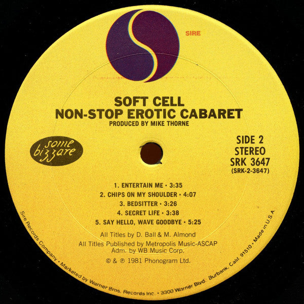 Soft Cell ‎– Non-Stop Erotic Cabaret – LP | Rustblade