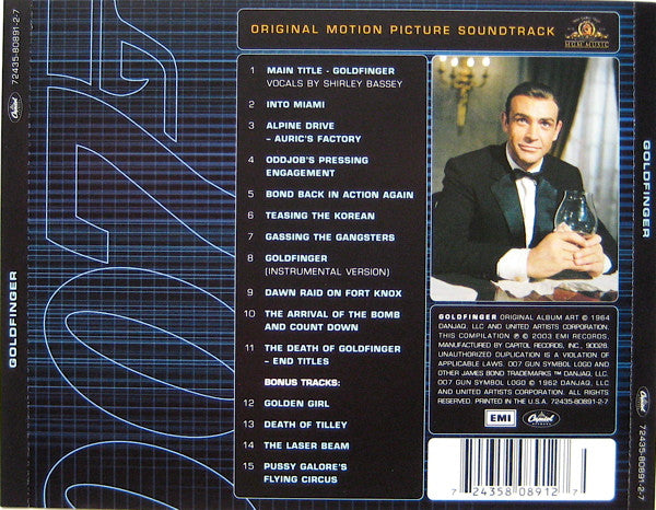 John Barry : Goldfinger (Original Motion Picture Soundtrack) (CD, Album, RE, RM)