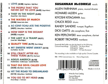 Susannah McCorkle : From Bessie To Brazil (CD, Album)