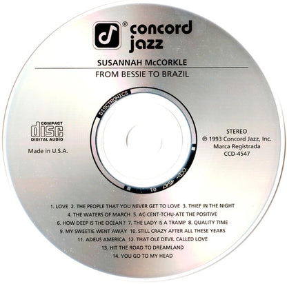 Susannah McCorkle : From Bessie To Brazil (CD, Album)