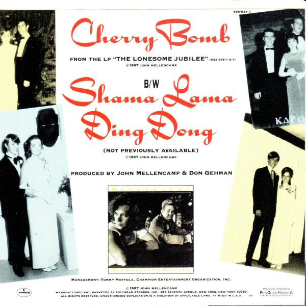 John Cougar Mellencamp : Cherry Bomb (7", Single, 49)