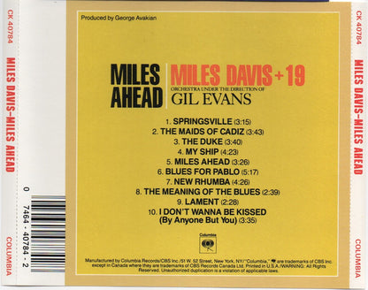 Miles Davis + 19, Gil Evans : Miles Ahead (CD, Album, RE, RM, DAD)