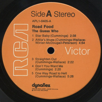 The Guess Who : Road Food (LP, Album, Ind)