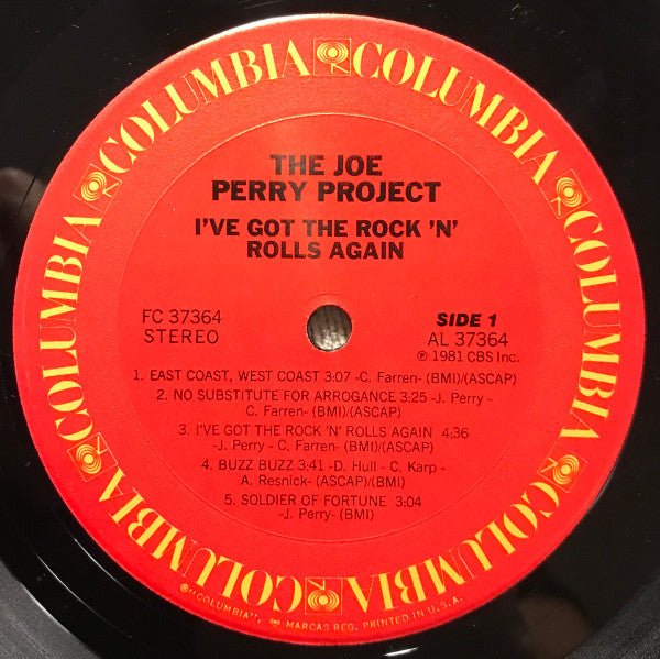 The Joe Perry Project : I've Got The Rock 'N' Rolls Again (LP, Album, Pit)